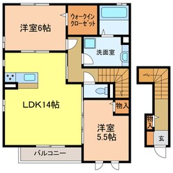 エーデル自由丘B棟の物件間取画像